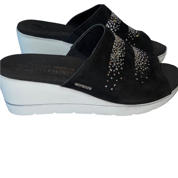 MEPHISTO black slides with crystals, 38 EU - Picture 2 of 9